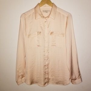 LOFT dressy light peach blouse